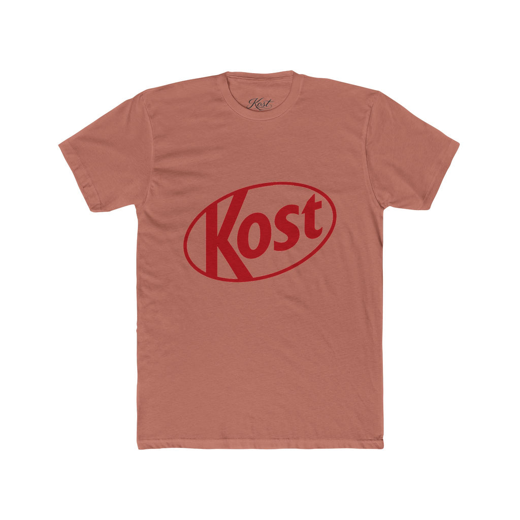 Kost Logo Tee — Retro Red Graphic Crew T‑Shirt
