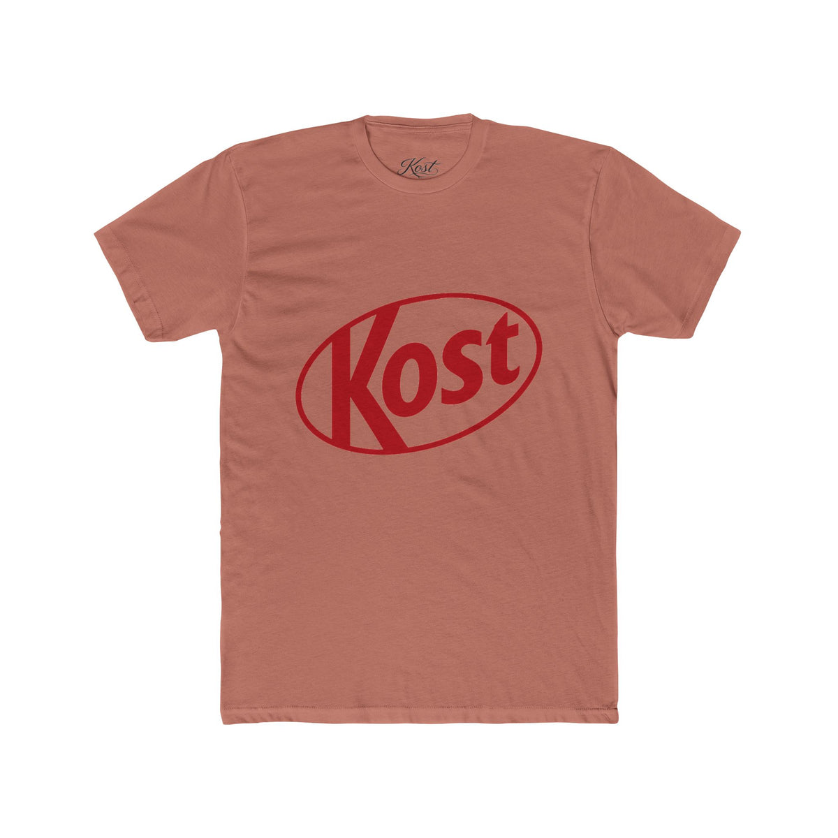 Kost Logo Tee — Retro Red Graphic Crew T‑Shirt