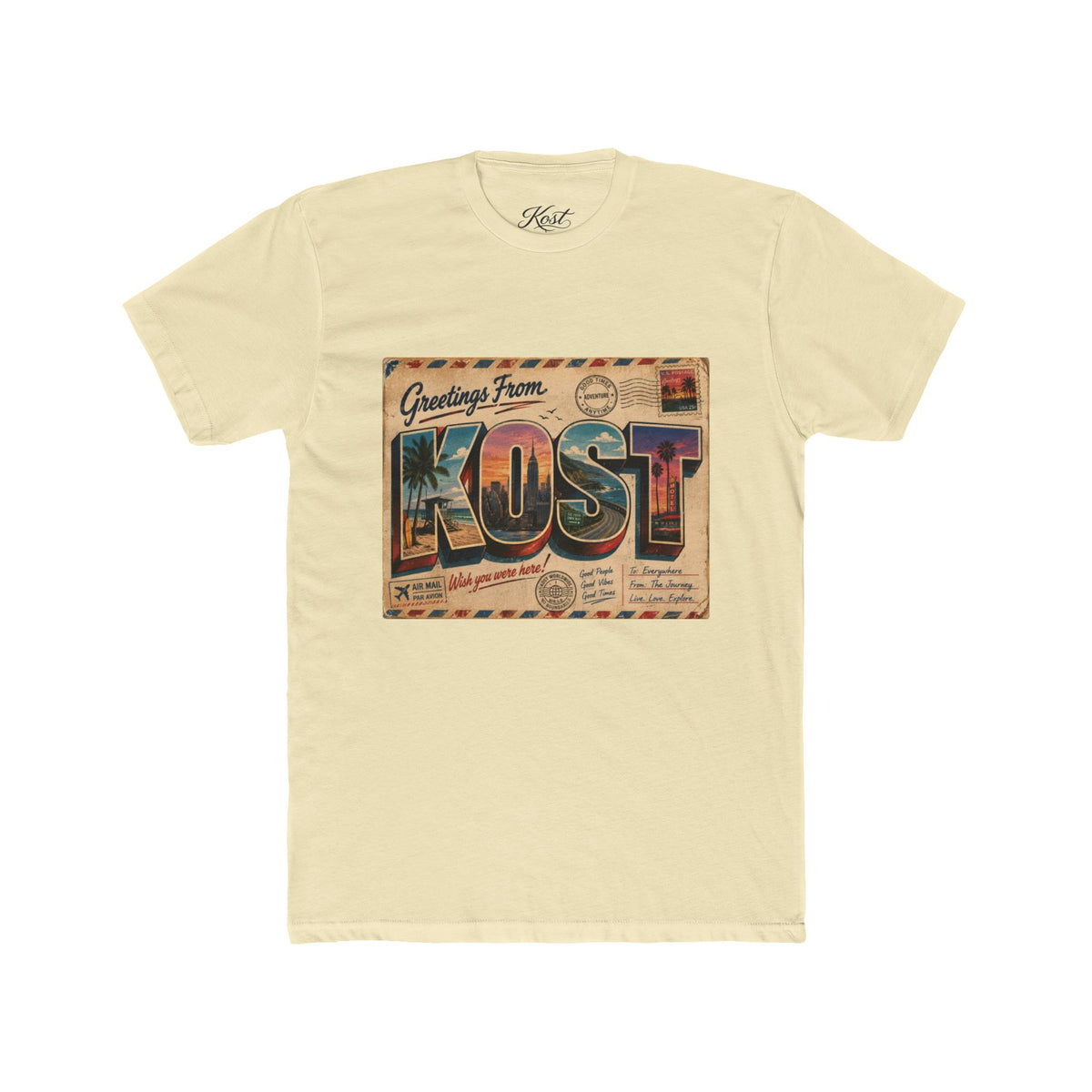 Greetings From KOST Vintage Postcard Tee