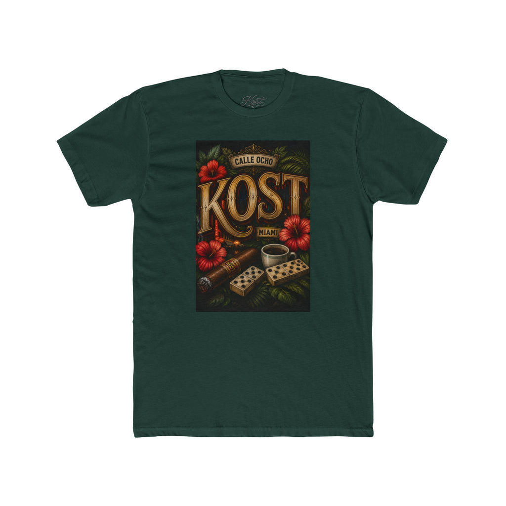 KOST Dice & Hibiscus Retro Tee — Vintage Gaming Floral Graphic T-Shirt