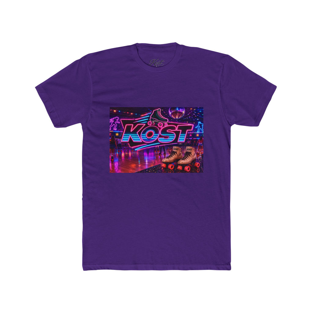 Retro Roller Disco Tee — “KOST” Neon Skate Graphic T-Shirt