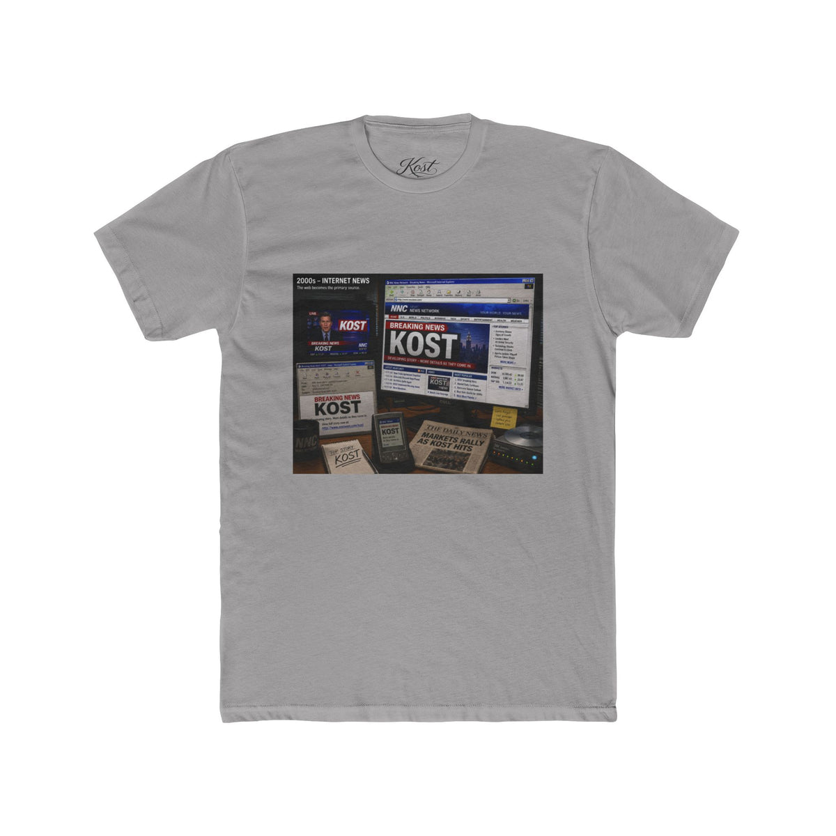 KOST Radio Collage Tee — Vintage Music Station Graphic T‑Shirt