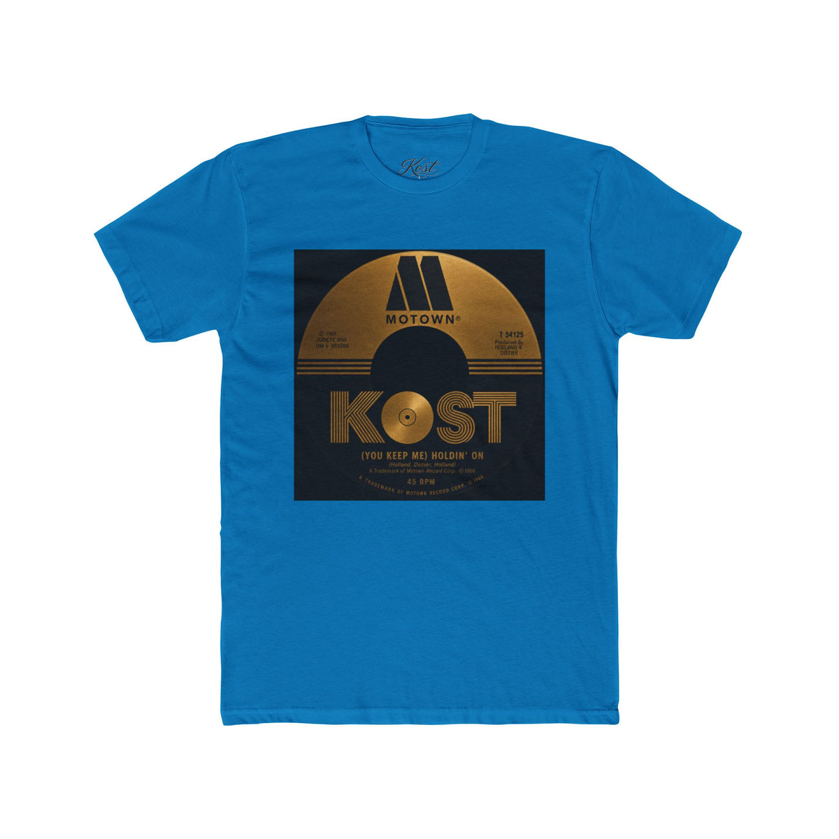 Vinyl Record Graphic Tee — "KOST" Retro Motown Design