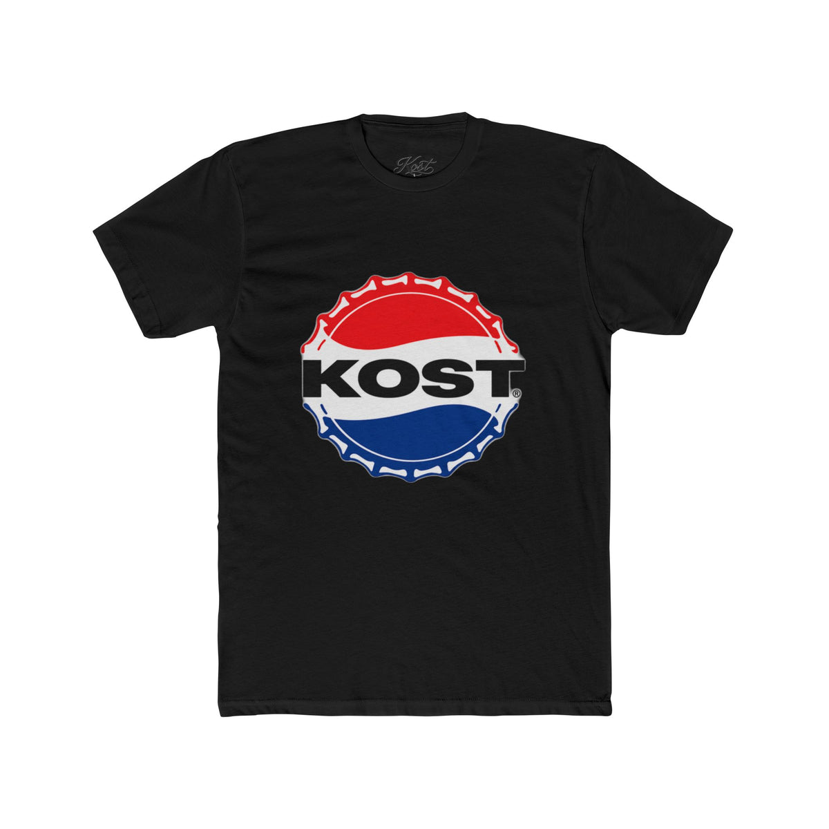 KOST Retro Bottle Cap Tee — Red, White & Blue Logo T-Shirt