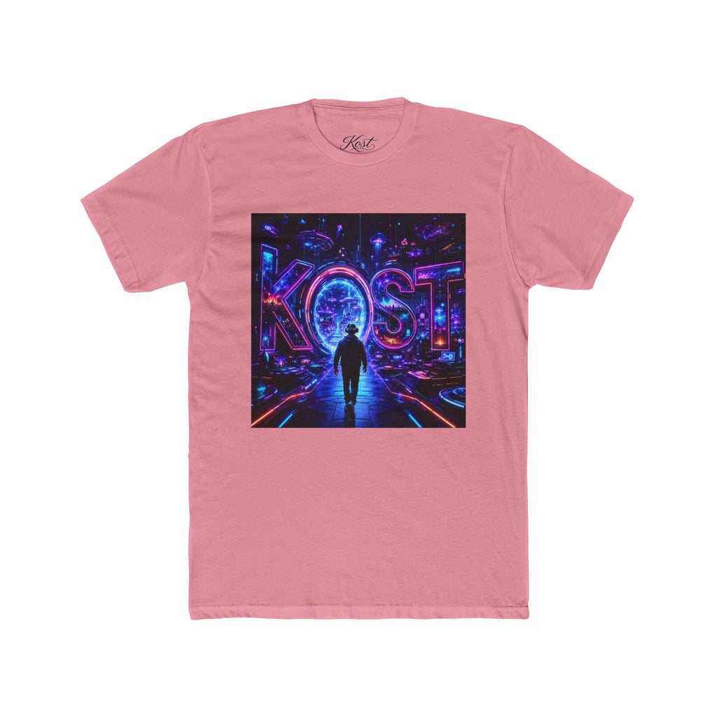 KOSTI Retro Futuristic Neon Tee — Lost Silhouette Vaporwave T-Shirt