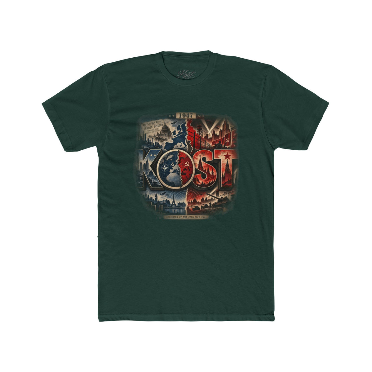LOST Vintage Adventure Tee — Distressed Map Graphic Crew Shirt