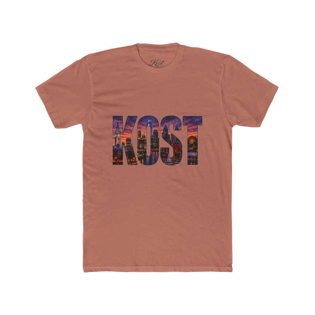 KOST Cityscape Graphic Tee — Urban Skyline Lettering Cotton T‑Shirt