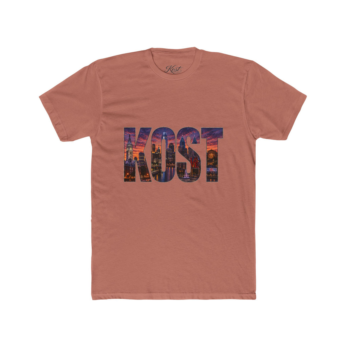 KOST Cityscape Graphic Tee — Urban Skyline Lettering Cotton T‑Shirt