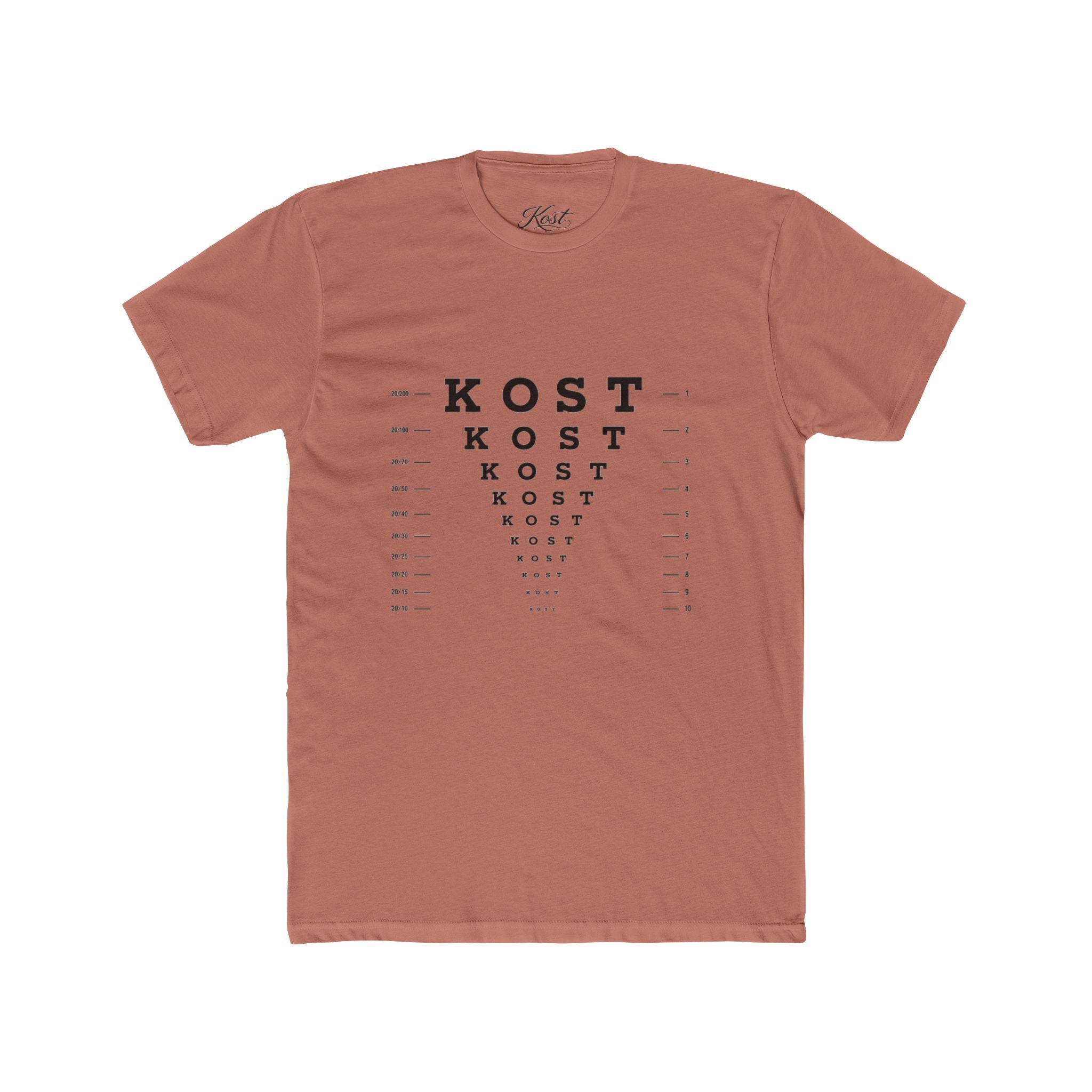 Eye Chart 'KOST' Graphic Tee — Vintage Optometrist Style Crewneck