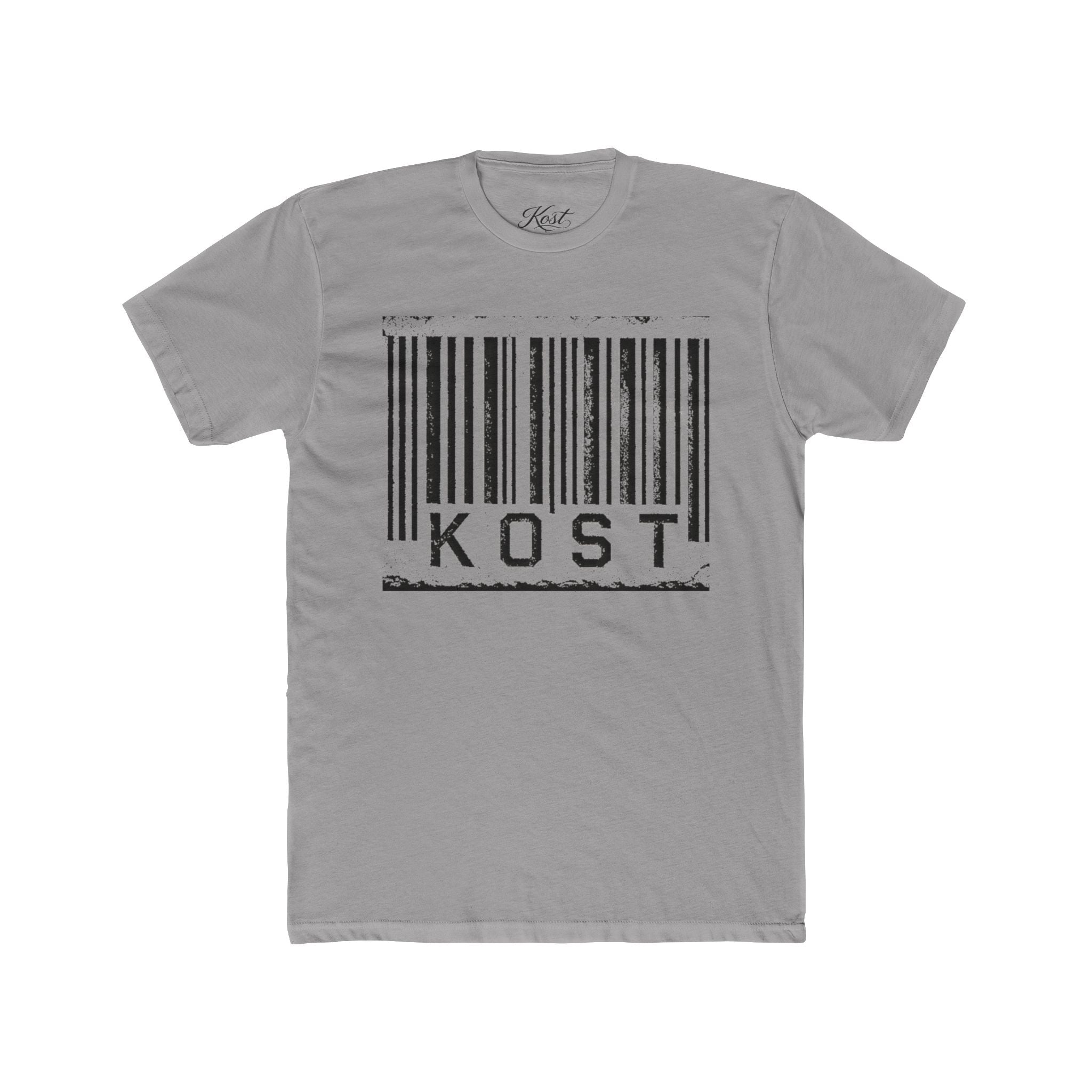 KOST Barcode Graphic Tee — Distressed Industrial Streetwear T‑Shirt