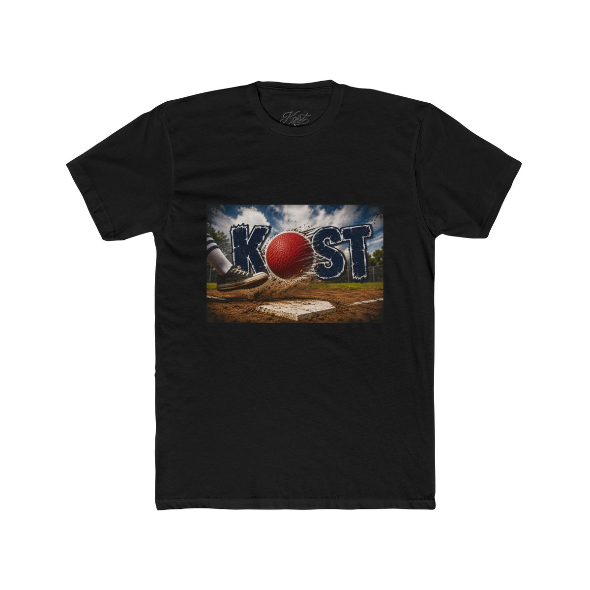 Baseball Field Graphic Tee — 'KOST' with Red Ball