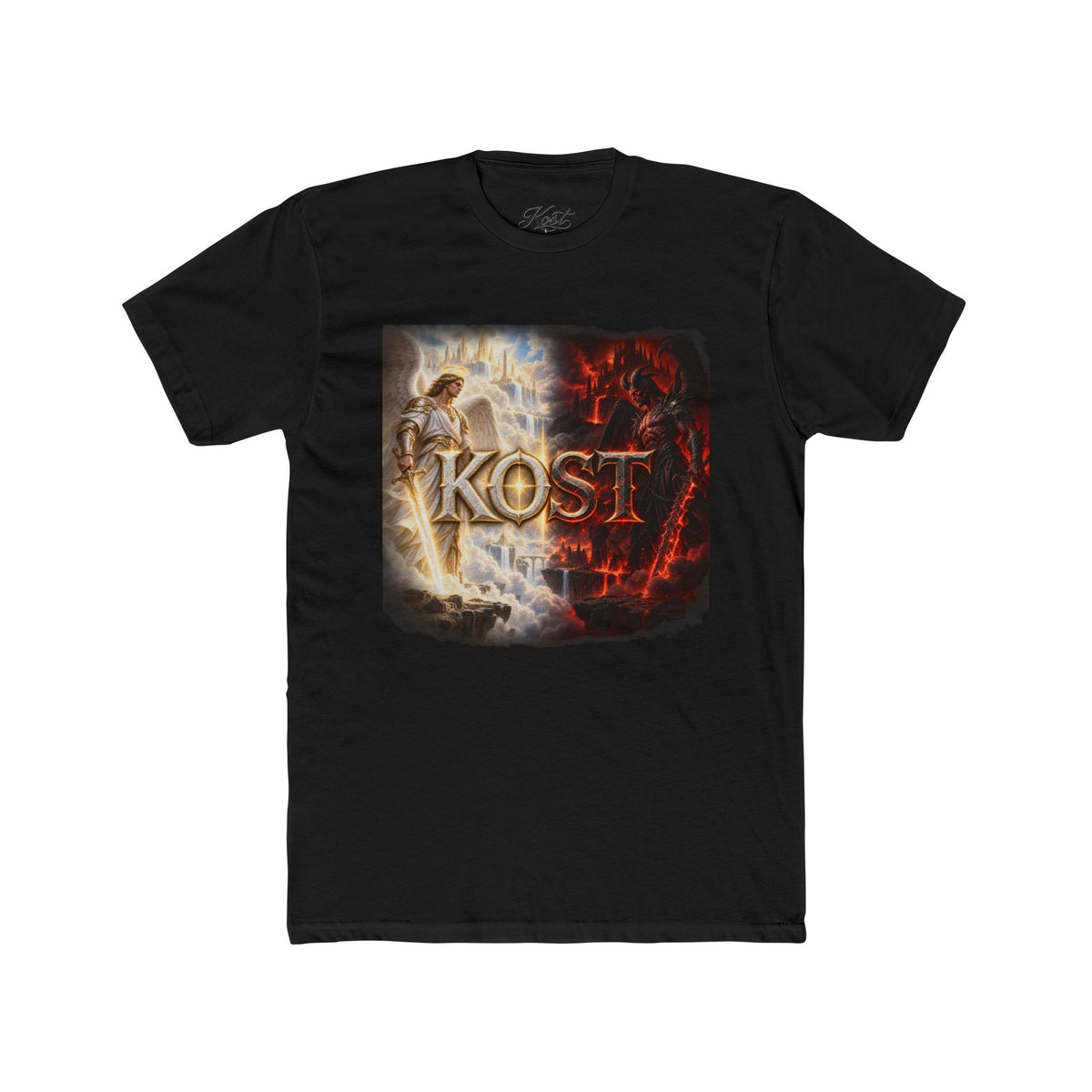 Angel vs Demon Graphic Tee — "KOST" Fantasy Battle T-Shirt