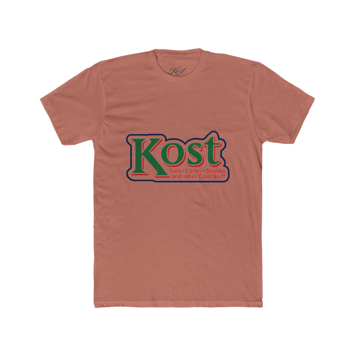Kost Logo Crew T-Shirt — Retro Grocery Style Graphic Tee