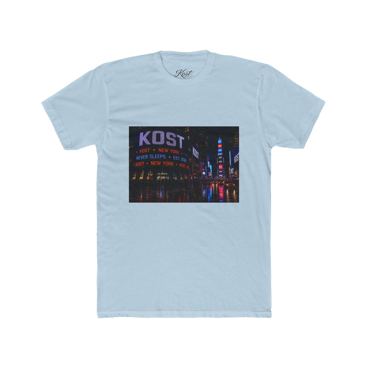 KOST Neon City Crew Tee — Retro Nightscape Graphic T‑Shirt