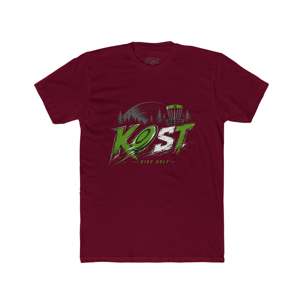 Disc Golf Tee — "K.O.T" Logo Shirt with Basket & Forest Graphic