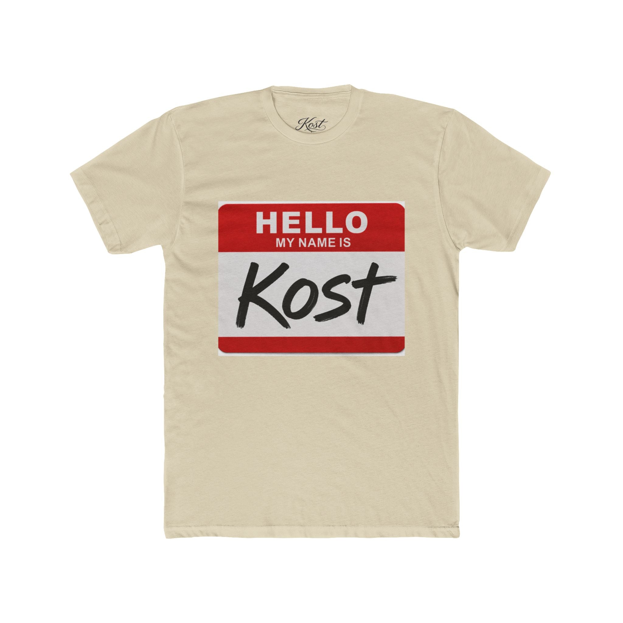 Hello My Name Is Kost T‑Shirt — Name Tag Graphic Tee