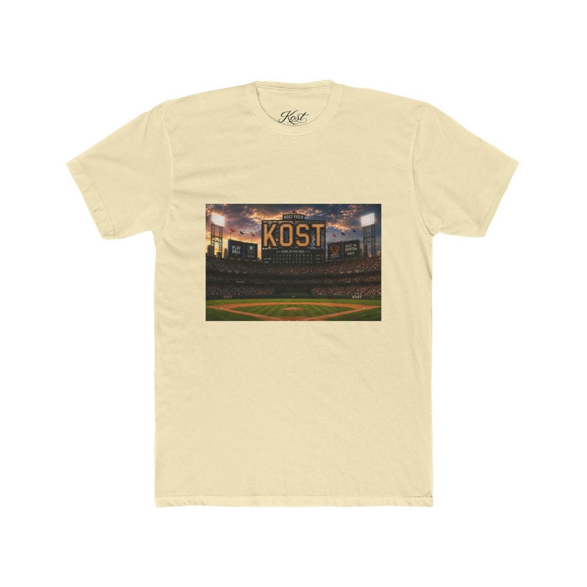 KOST Stadium Baseball Tee — Vintage Ballpark Graphic T-Shirt