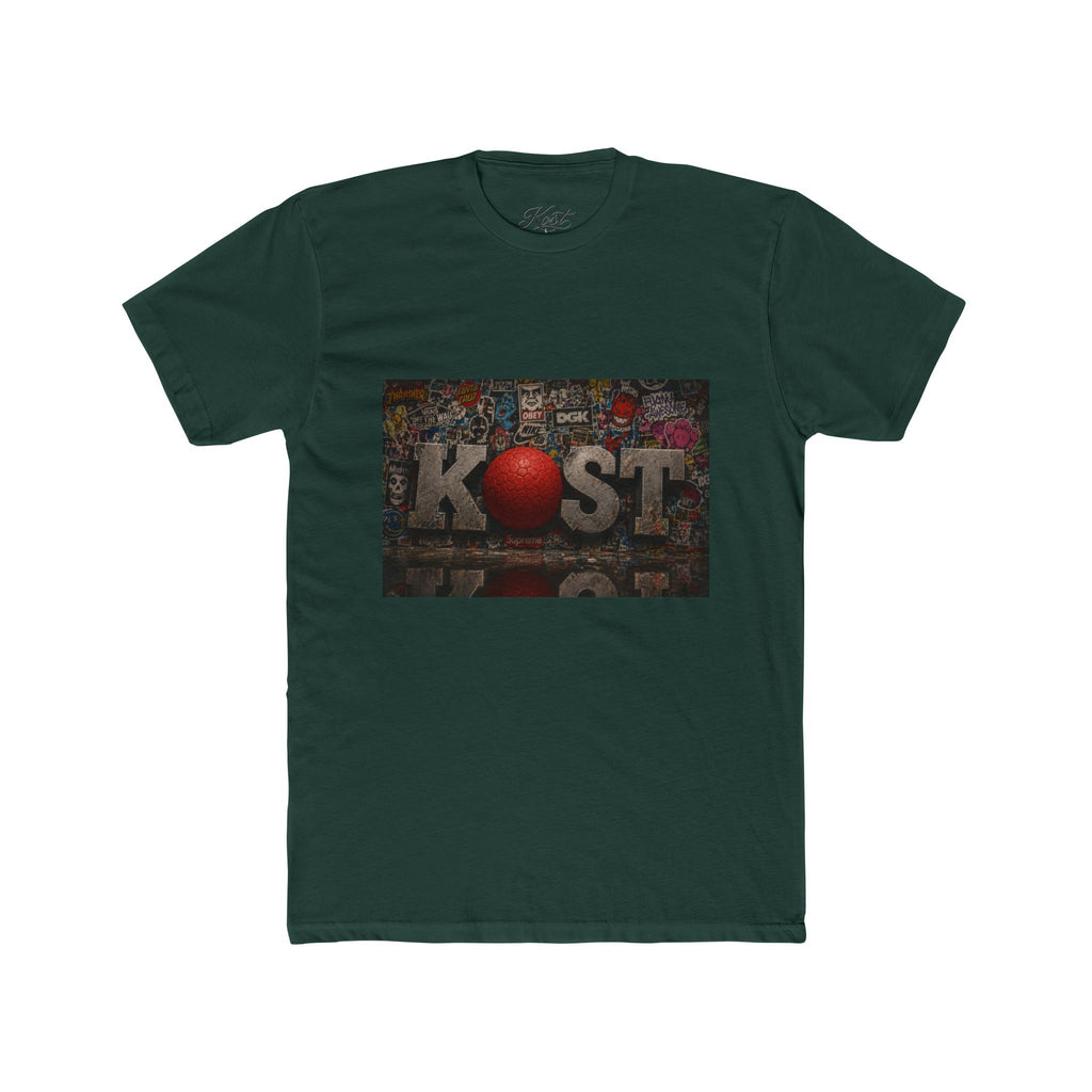 KØST Vintage Sticker Collage Tee — Red Heart Logo Graphic T‑Shirt