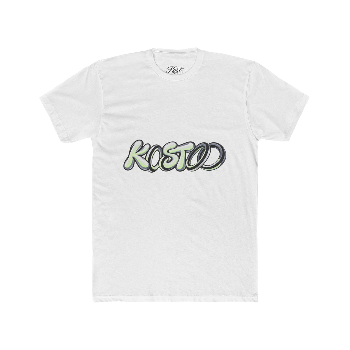 Graphic Tee — 'KOSTOD' Retro Bubble Letter Shirt