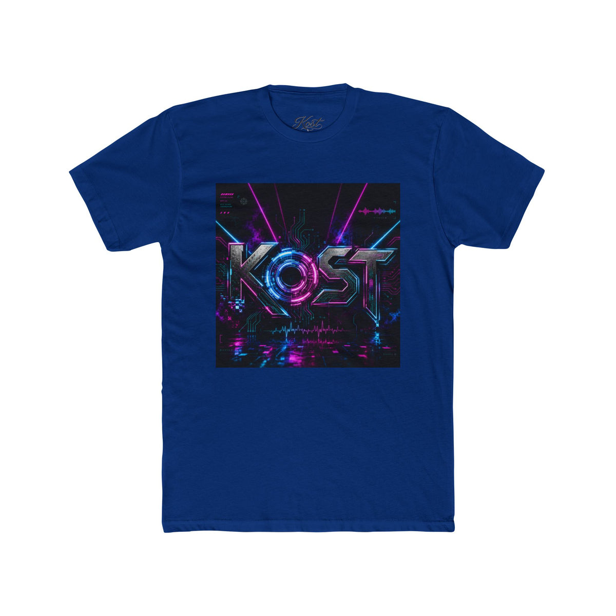 KOSY Neon Geometric Graphic T-Shirt