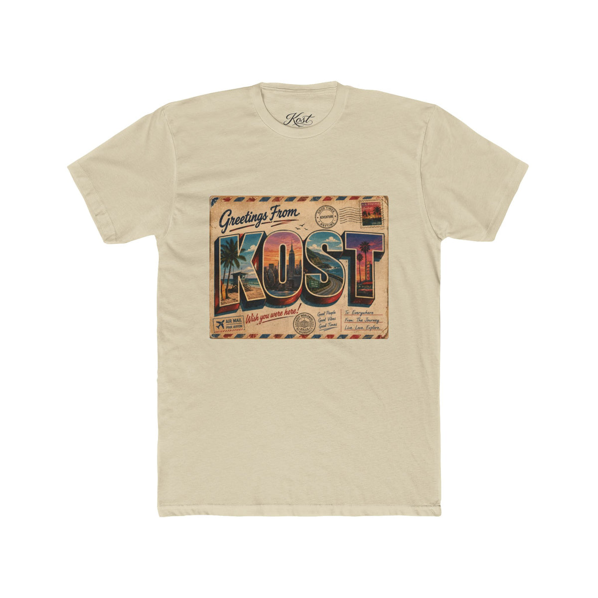 Greetings From KOST Vintage Postcard Tee