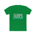KOSI Retro Outline Logo Tee — White Cotton Crew T-Shirt