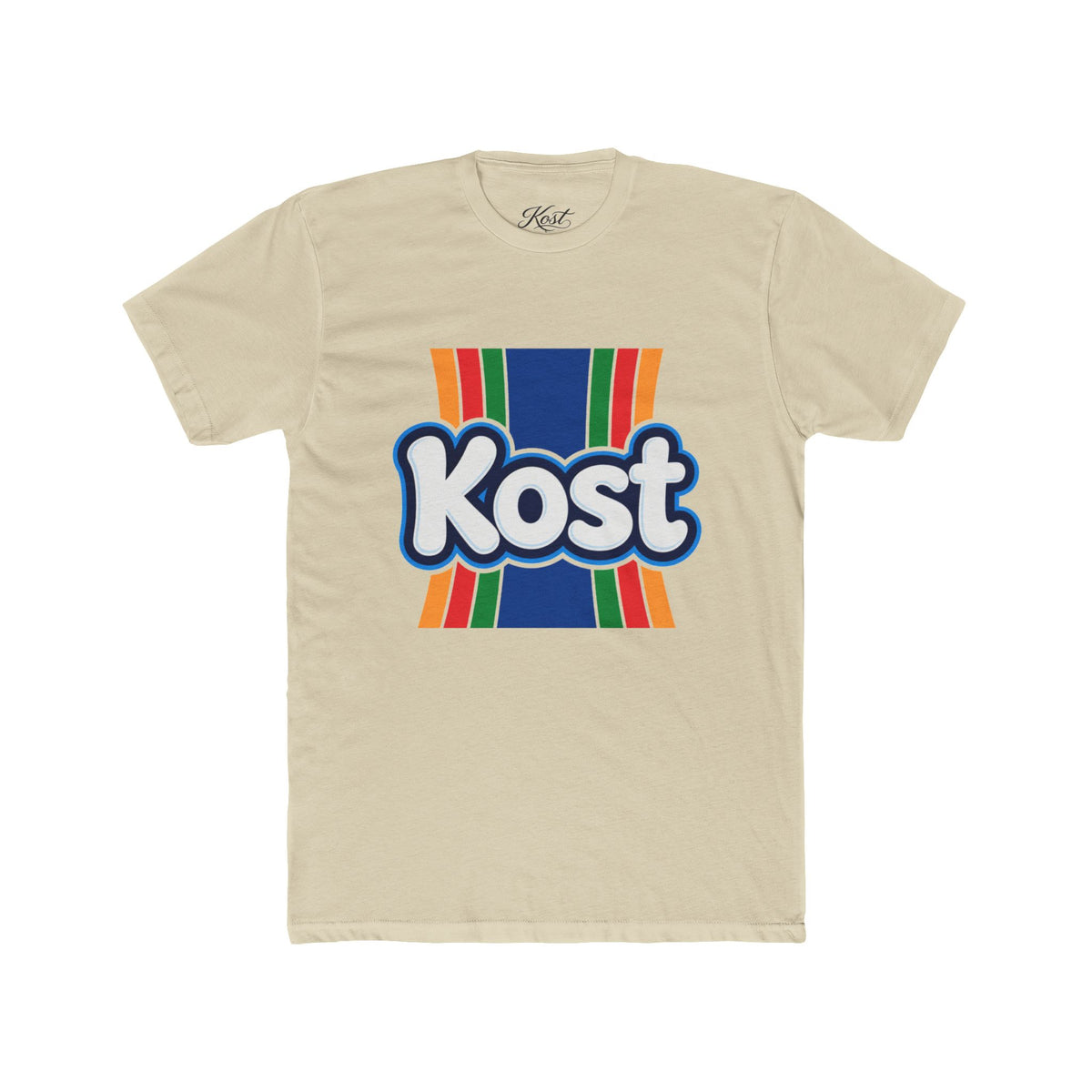Kost Retro Stripe Tee — Vintage Colorblock Logo T-Shirt