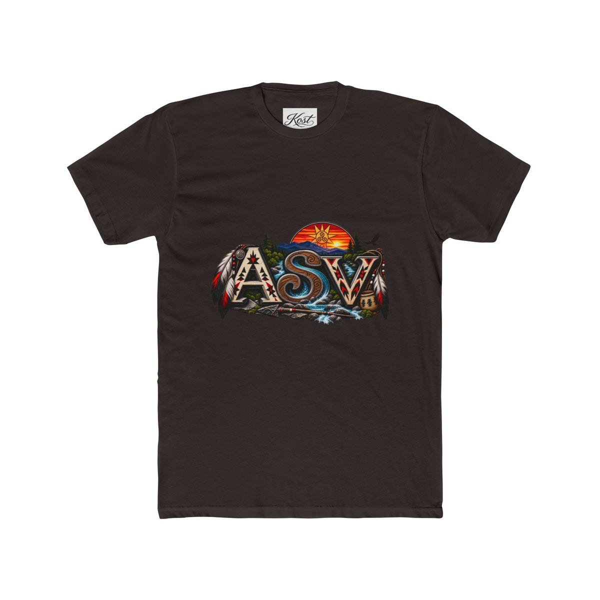ASV Vintage Sunset Graphic Tee — Retro Nature Adventure Shirt