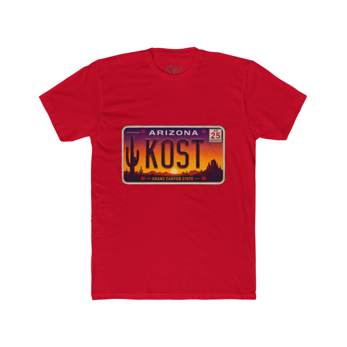 Arizona License Plate Tee - KOST Desert Sunset Graphic T-Shirt