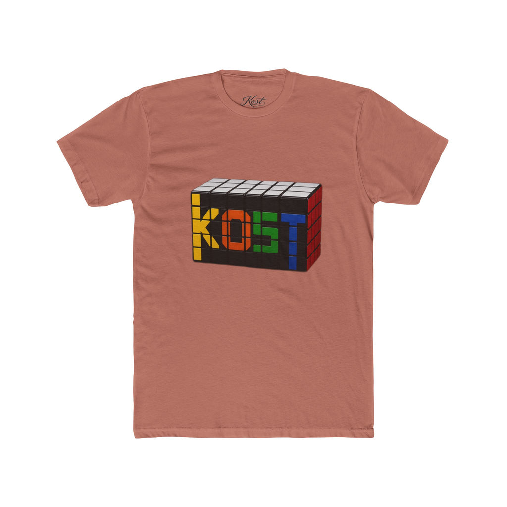 Rubik-Inspired 'KOST' Cube Tee — Retro Puzzle Gamer T-Shirt