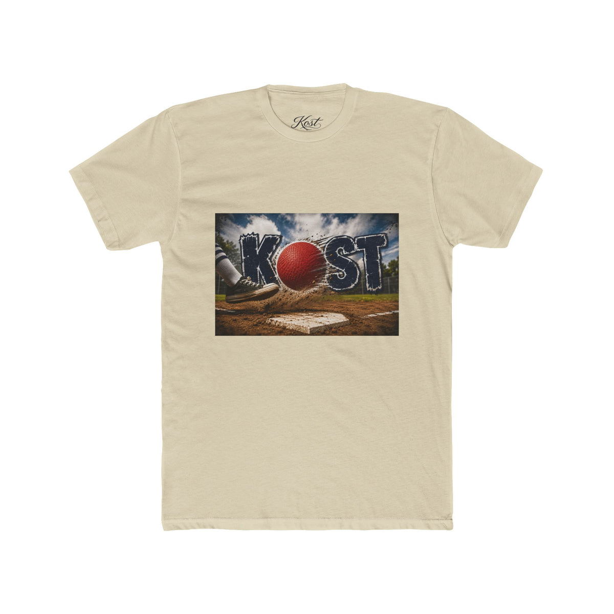 Baseball Field Graphic Tee — 'KOST' with Red Ball