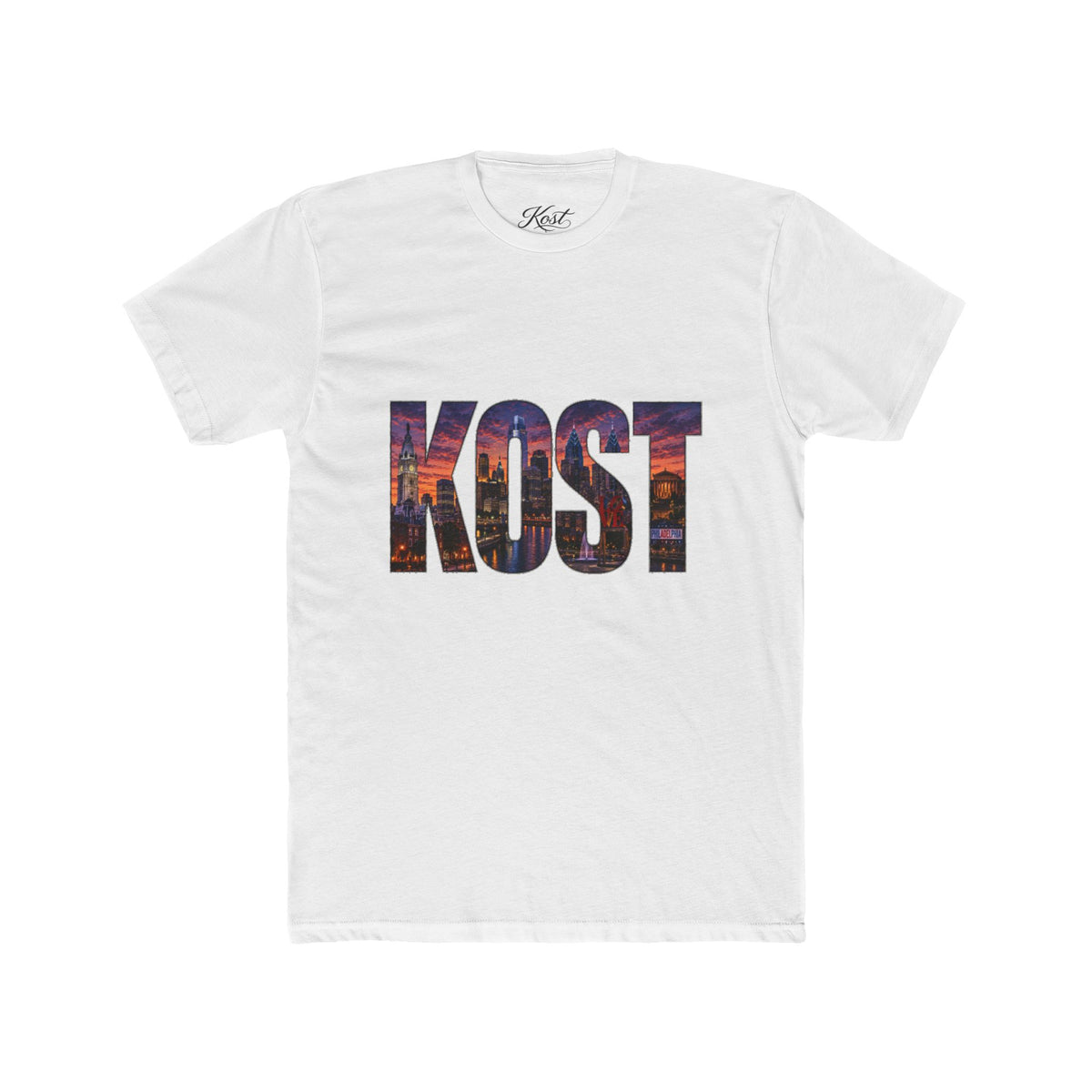 KOST Cityscape Graphic Tee — Urban Skyline Lettering Cotton T‑Shirt