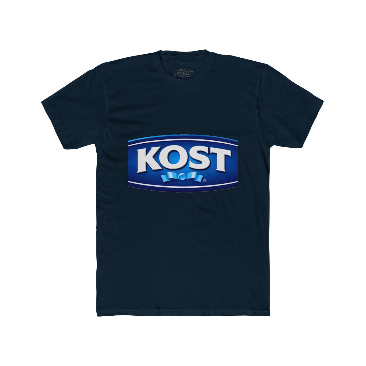 KOST Logo Crewneck T‑Shirt — Vintage Blue Brand Graphic Tee