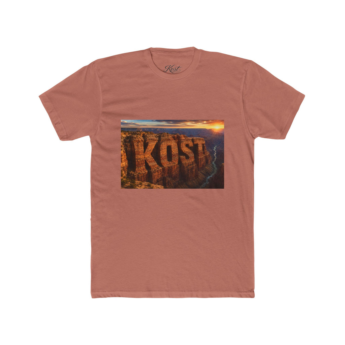 KOST Canyon Landscape Tee — Scenic Sunset Photo Graphic T-Shirt