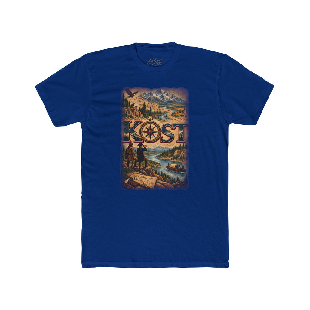 Kost Adventure Tee — Vintage Mountain River Travel Graphic T-Shirt