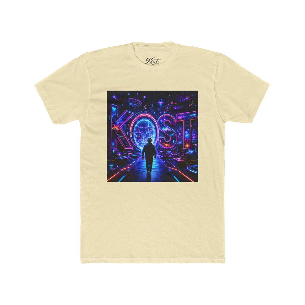 KOSTI Retro Futuristic Neon Tee — Lost Silhouette Vaporwave T-Shirt