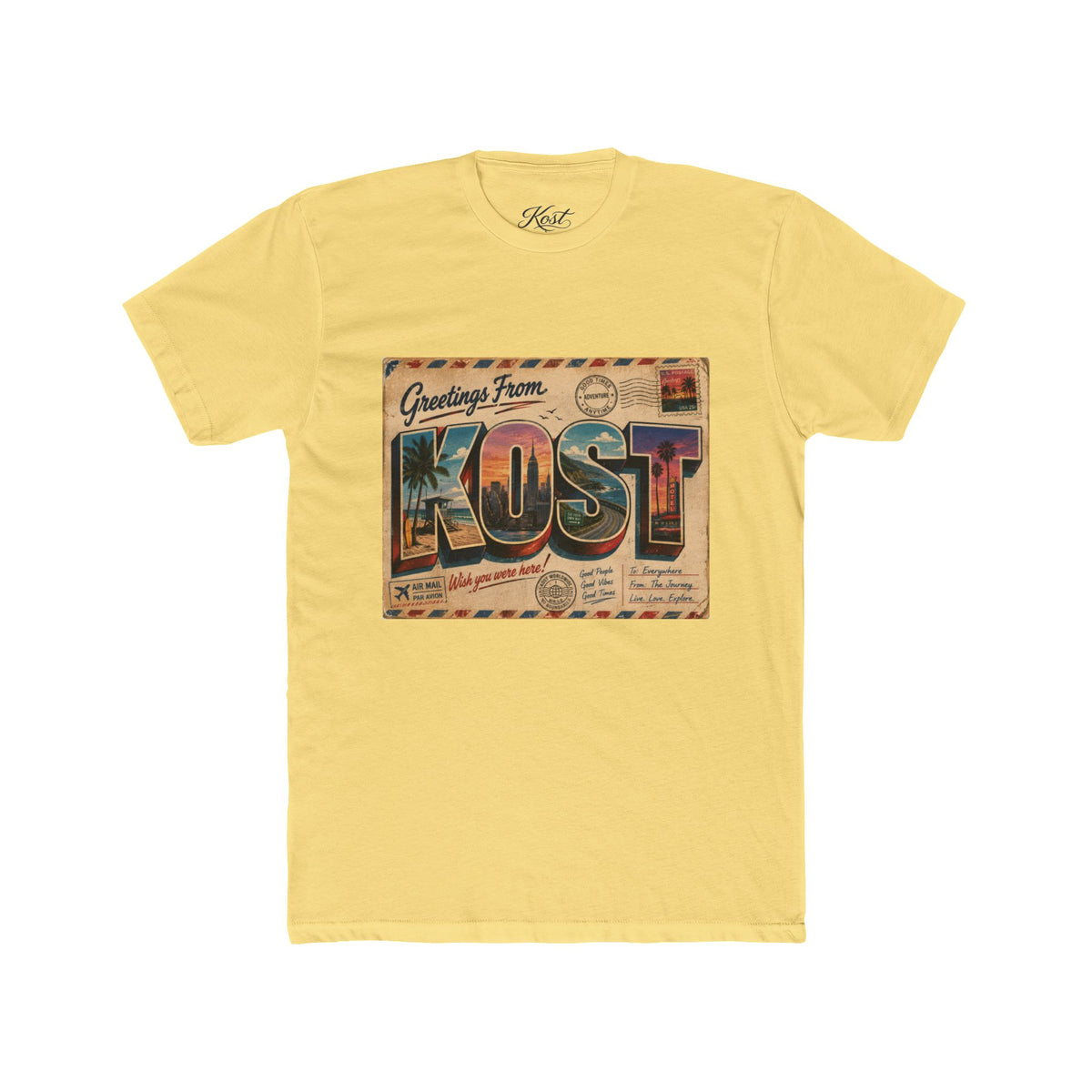 Greetings From KOST Vintage Postcard Tee