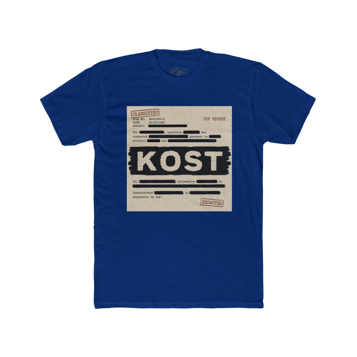 KOST Censored Records Tee — Vintage Dossier Graphic Cotton Shirt
