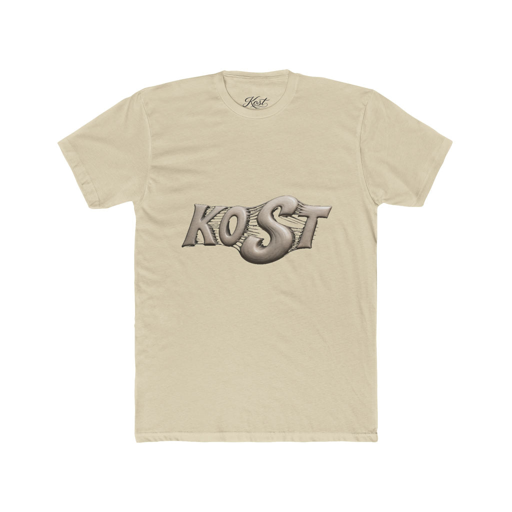 KOST Metallic Logo Tee - Retro Chrome Graphic T-Shirt