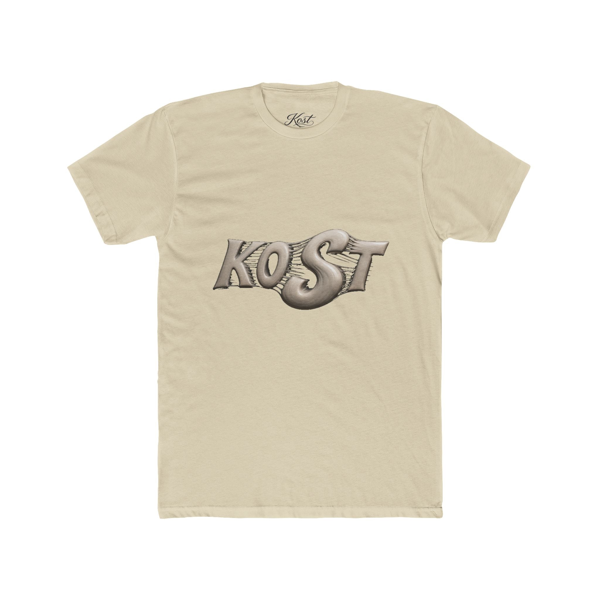 KOST Metallic Logo Tee - Retro Chrome Graphic T-Shirt