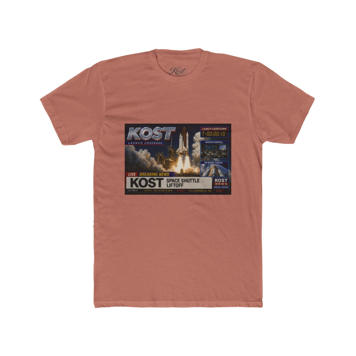 KOST Space Shuttle Launch Graphic Tee – Retro Rocket Sci‑Fi T-Shirt