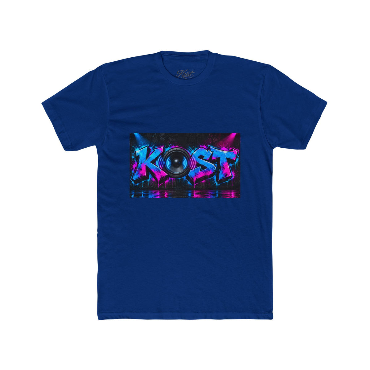 KOST Neon DJ Speaker Graphic T‑Shirt — Retro Vaporwave Music Tee