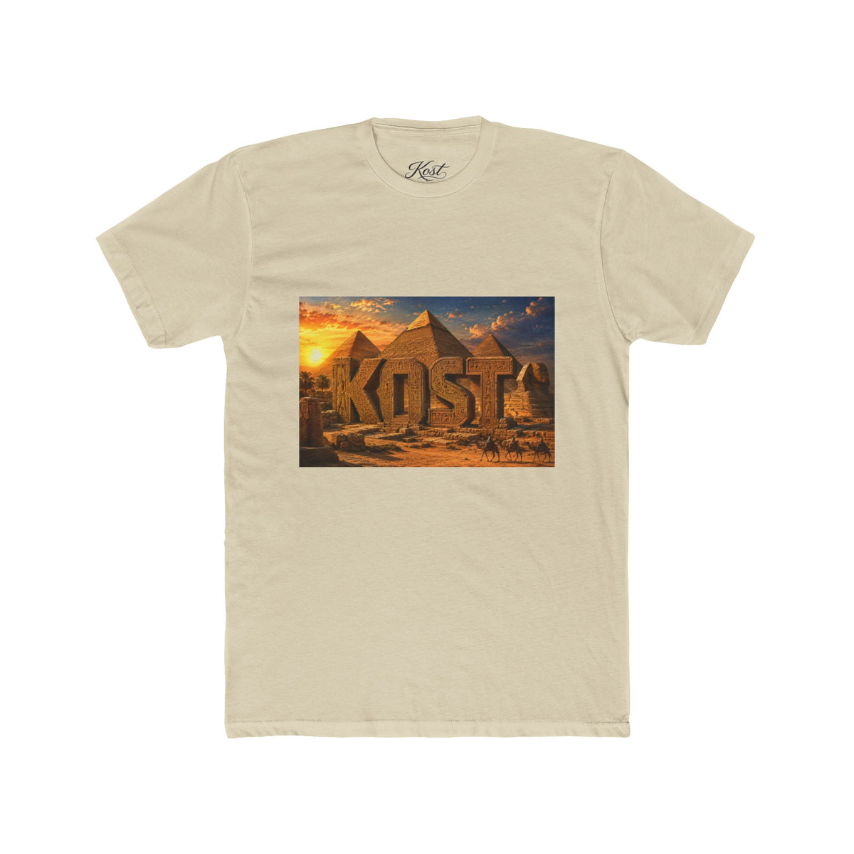 Pyramids Sunset Tee — 'KOST' Desert Graphic T-Shirt
