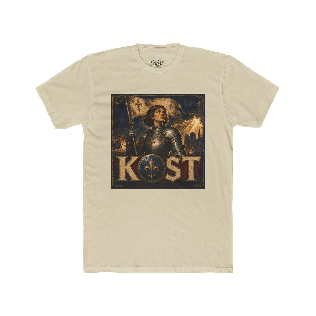 Medieval Knight Graphic Tee — 'KOST' Armor Art Shirt