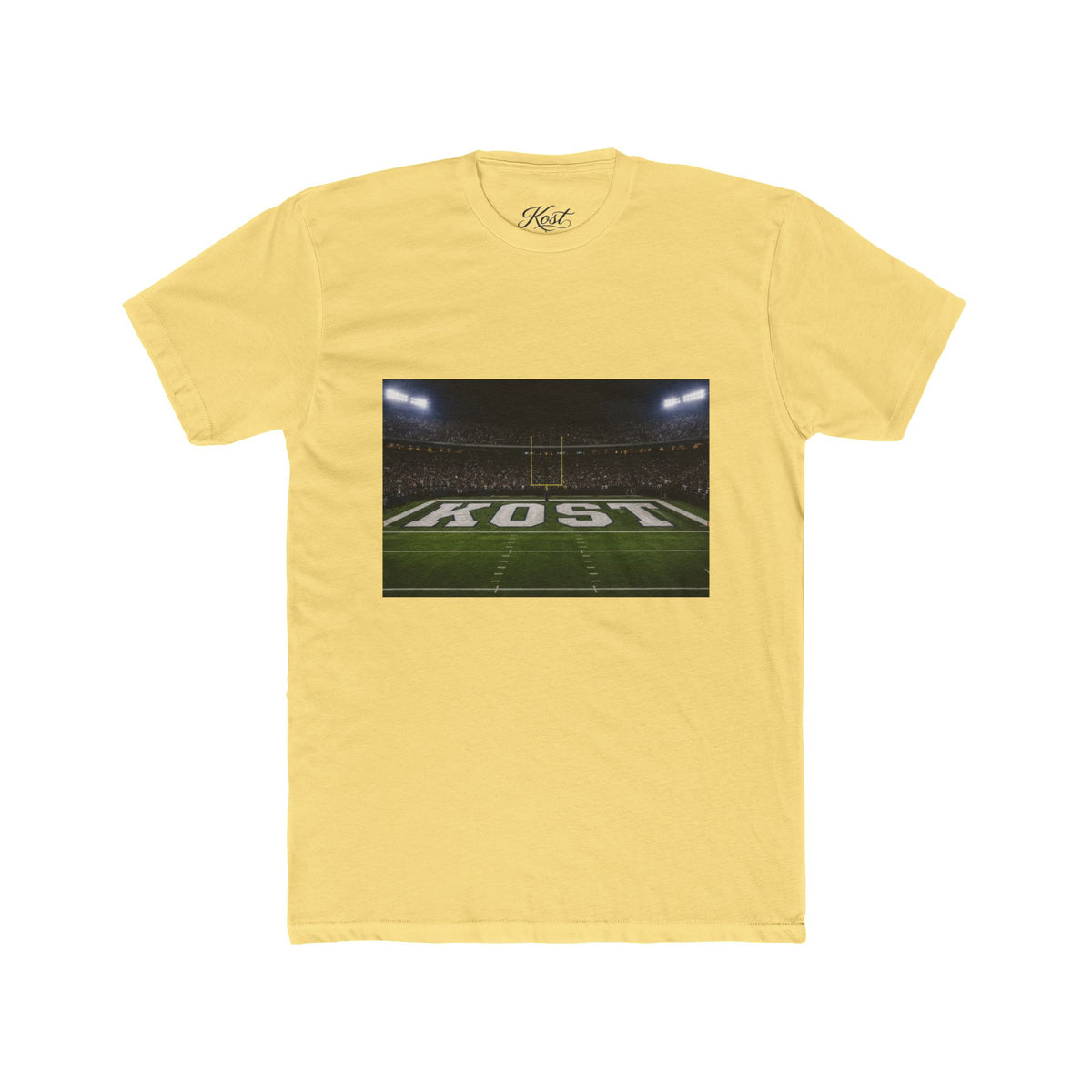 Football Stadium Field Photo Tee — 'KOST' Endzone Graphic