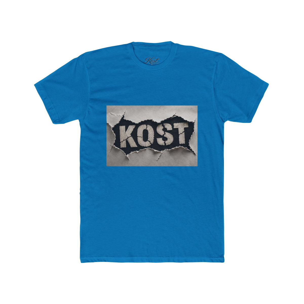 KOST Graphic T-Shirt – Distressed Black and White Streetwear Tee