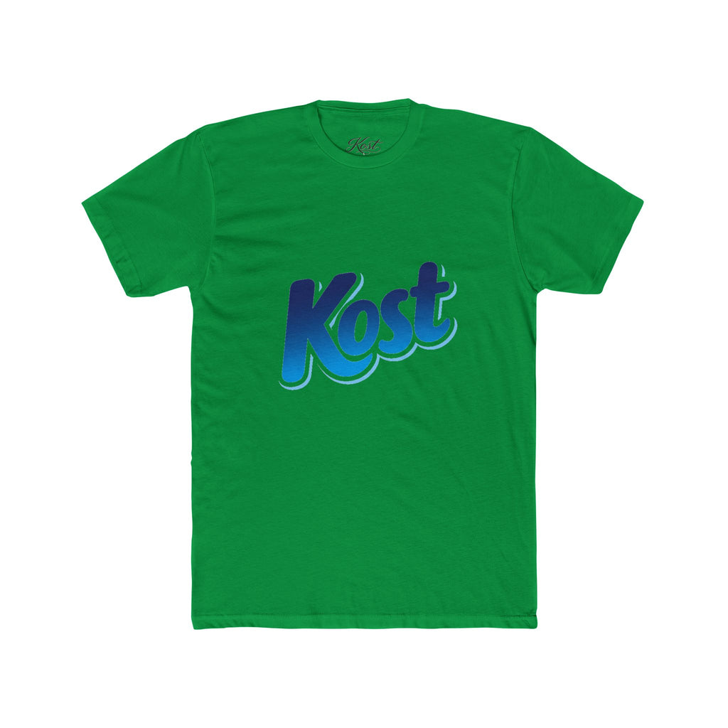 Kost Logo Tee — Retro Blue Script Graphic T-Shirt
