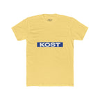 KOST Logo Tee — Retro Blue Box Graphic Cotton T‑Shirt
