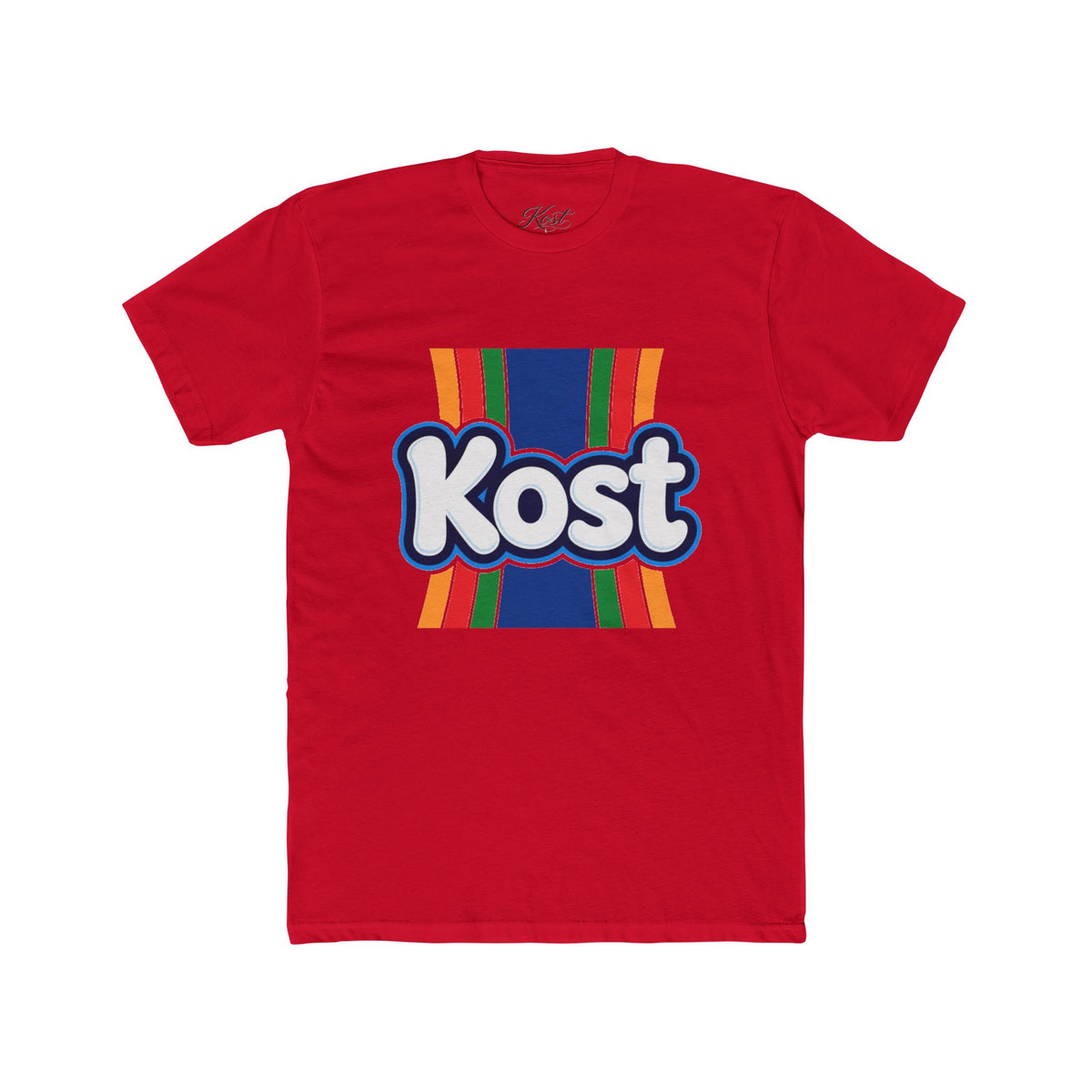 Kost Retro Stripe Tee — Vintage Colorblock Logo T-Shirt