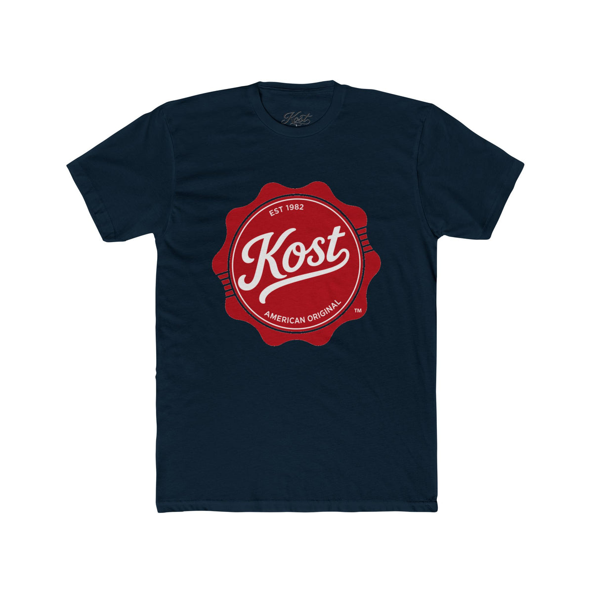 Kost Vintage Badge T‑Shirt — Retro Red Logo Crew Tee